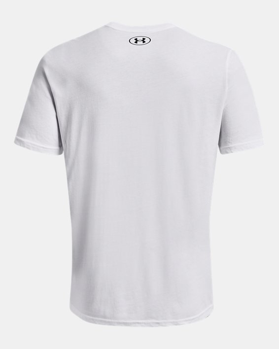 남성 UA 레프트 체스트 락업 티셔츠 in White image number 5